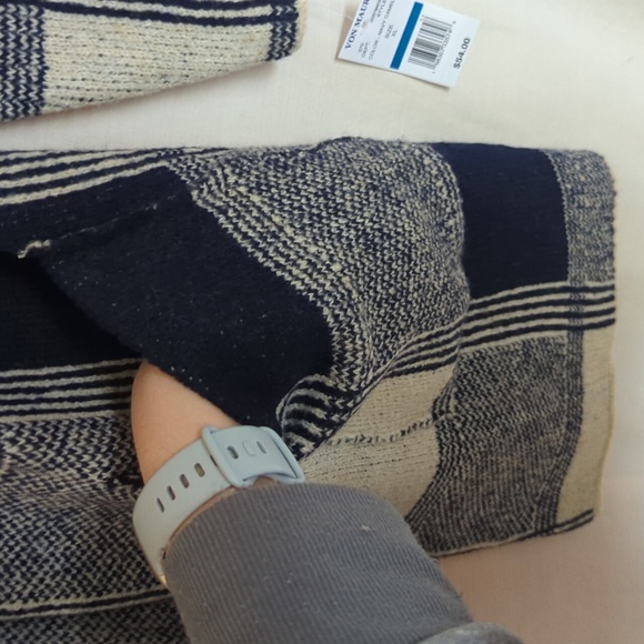 One World Blue Plaid Coatigan Sweater XL - Picture 6 of 7